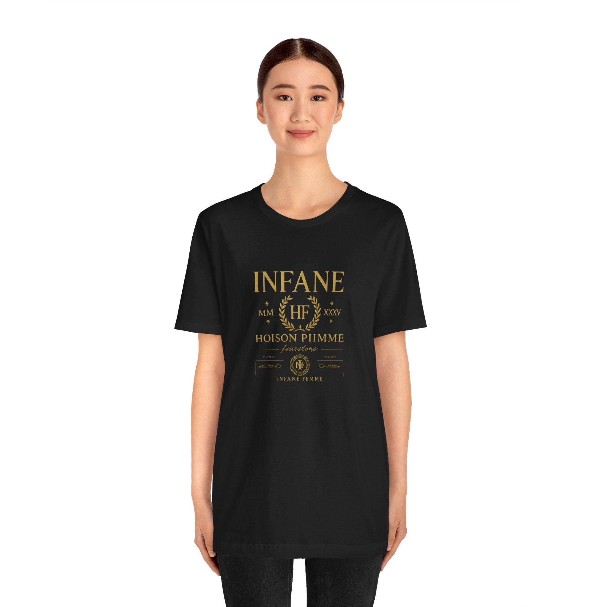 Gold Hoison Fourstone Iconic T-Shirt | Infane Femme x EU