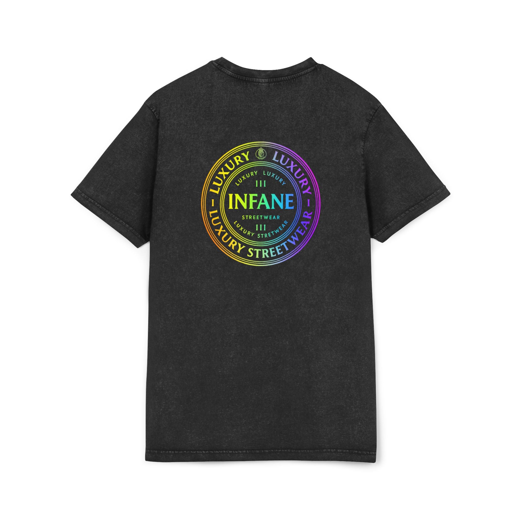 Acid Washed Graphic Colorful Teux