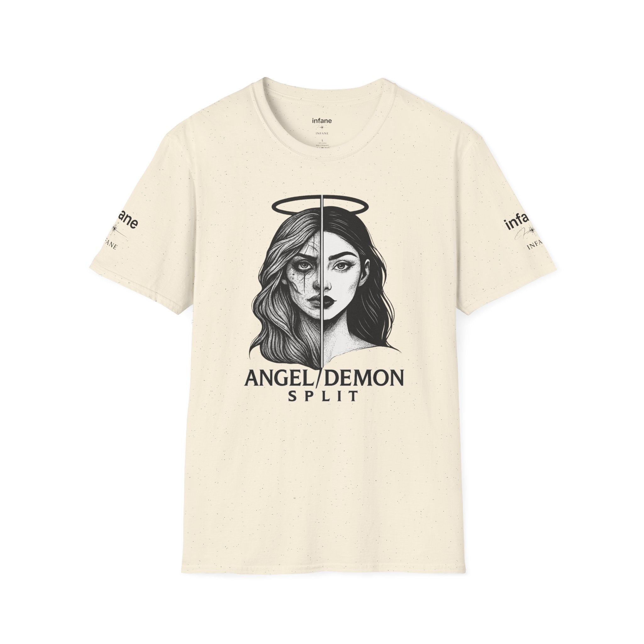 Unisex Softstyle T-Shirt - Angel/Demon Split Infane EU