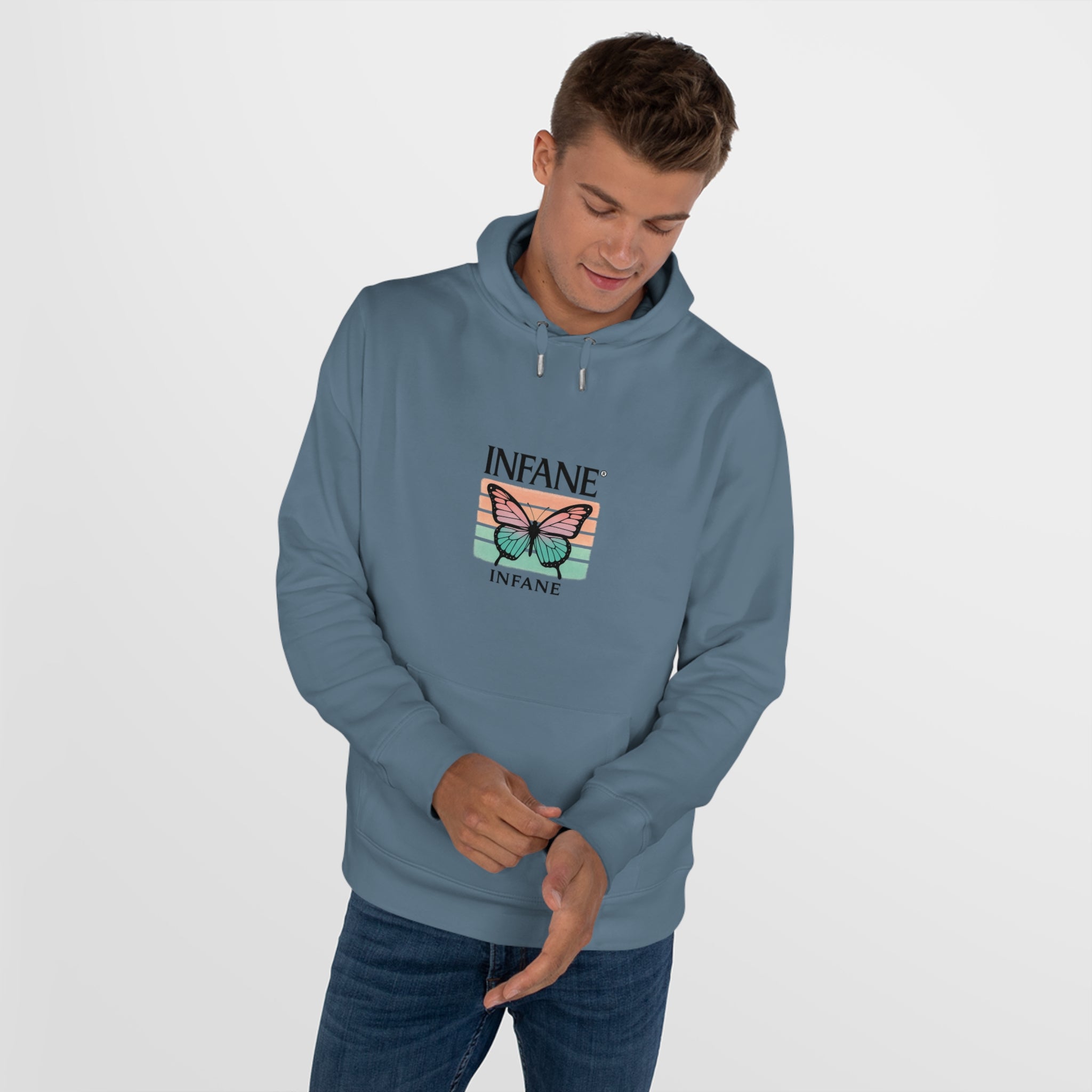 King Butterfly Hooded Sweatshirt - Unisex Hoodie EU