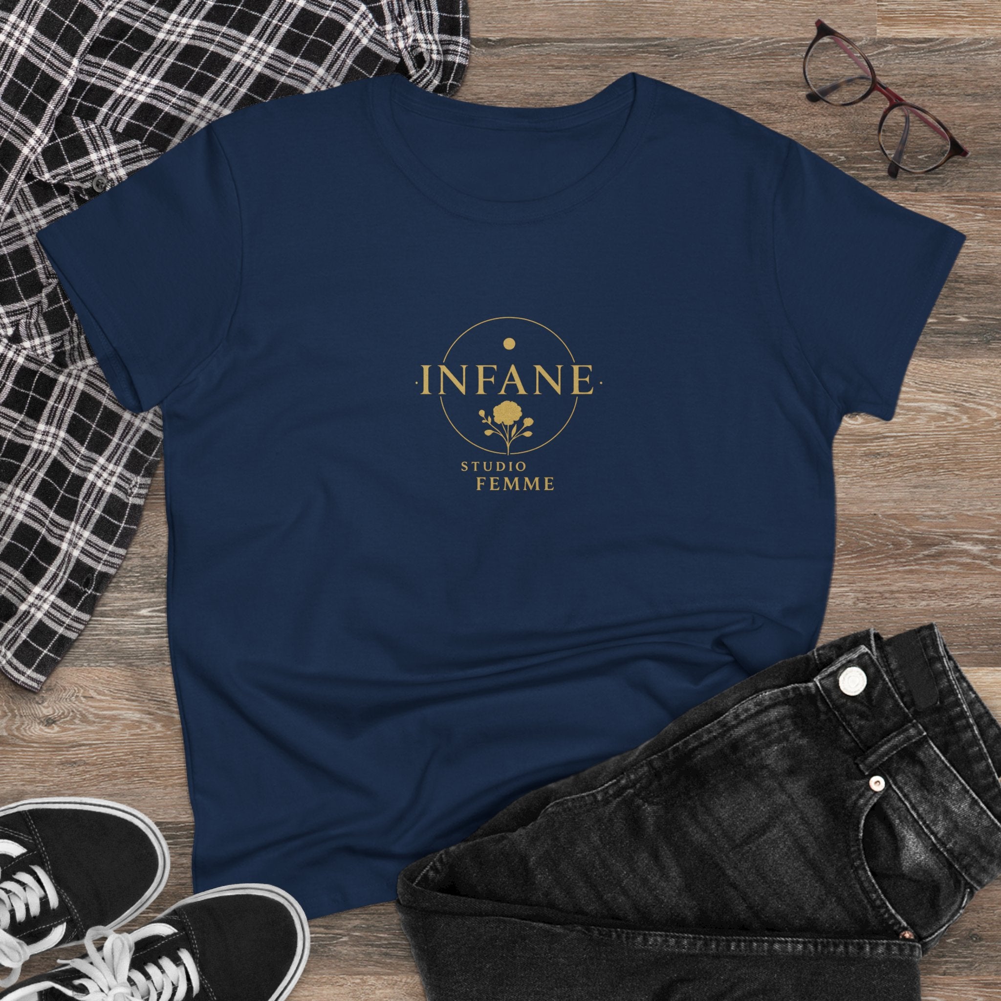 Chic Rose Women's Cotton Tee | Infane Tshirt EU