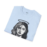 Unisex Softstyle T-Shirt - Angel/Demon Split Infane EU