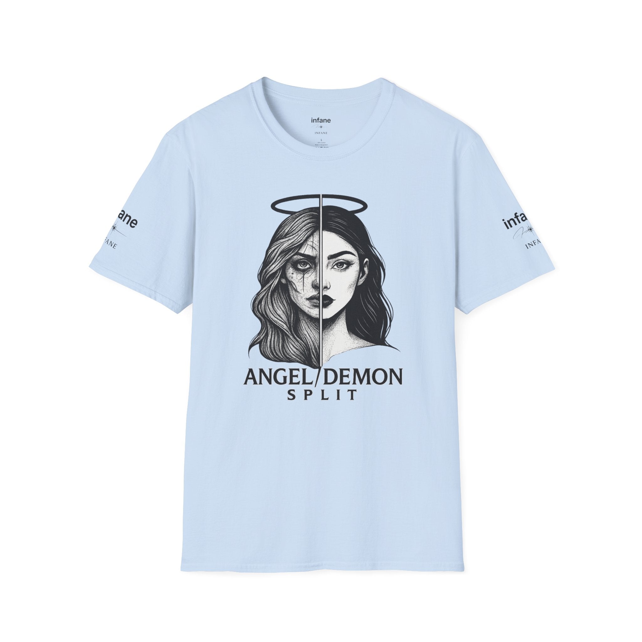 Unisex Softstyle T-Shirt - Angel/Demon Split Infane EU