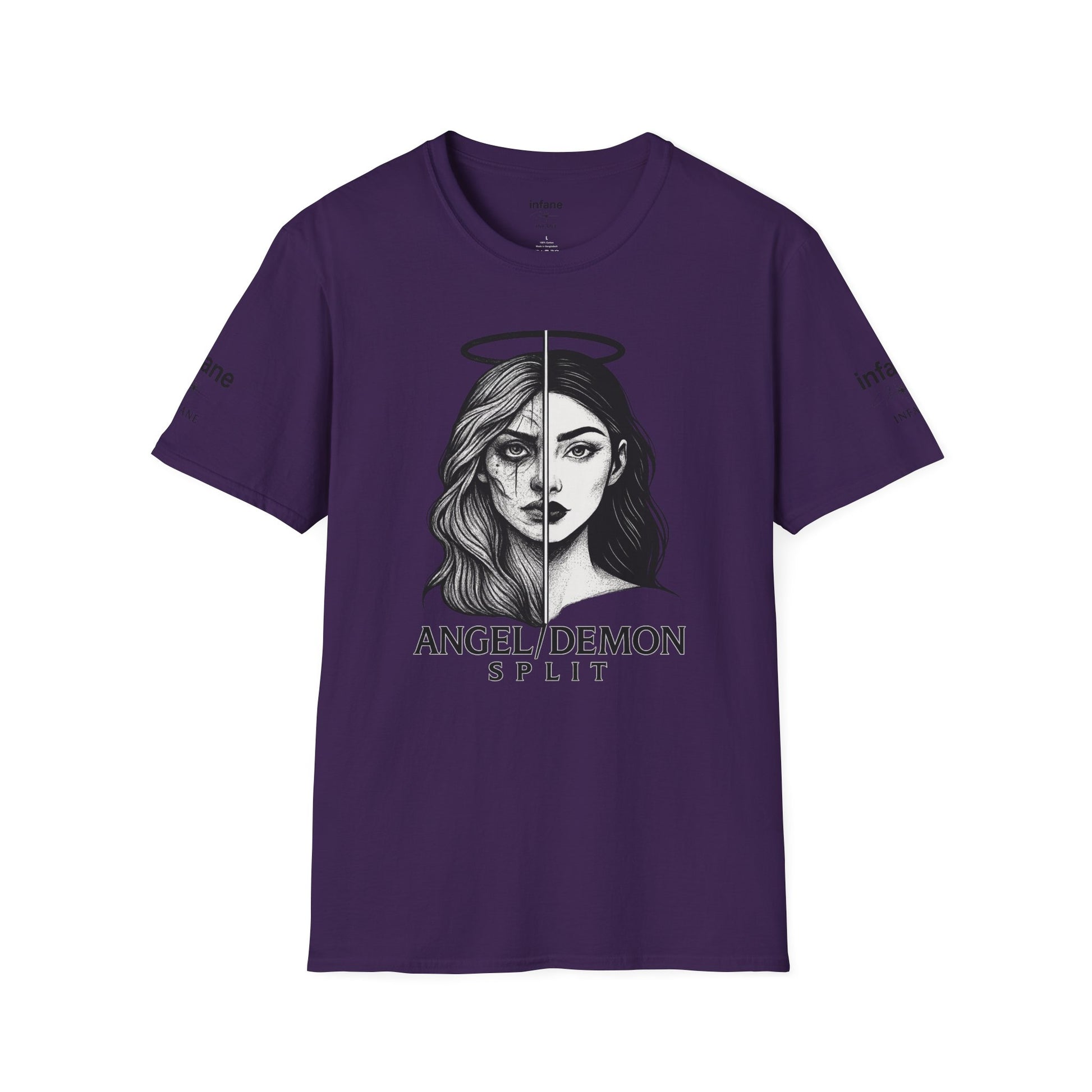 Unisex Softstyle T-Shirt - Angel/Demon Split Infane EU