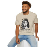 Unisex Softstyle T-Shirt - Angel/Demon Split Infane EU