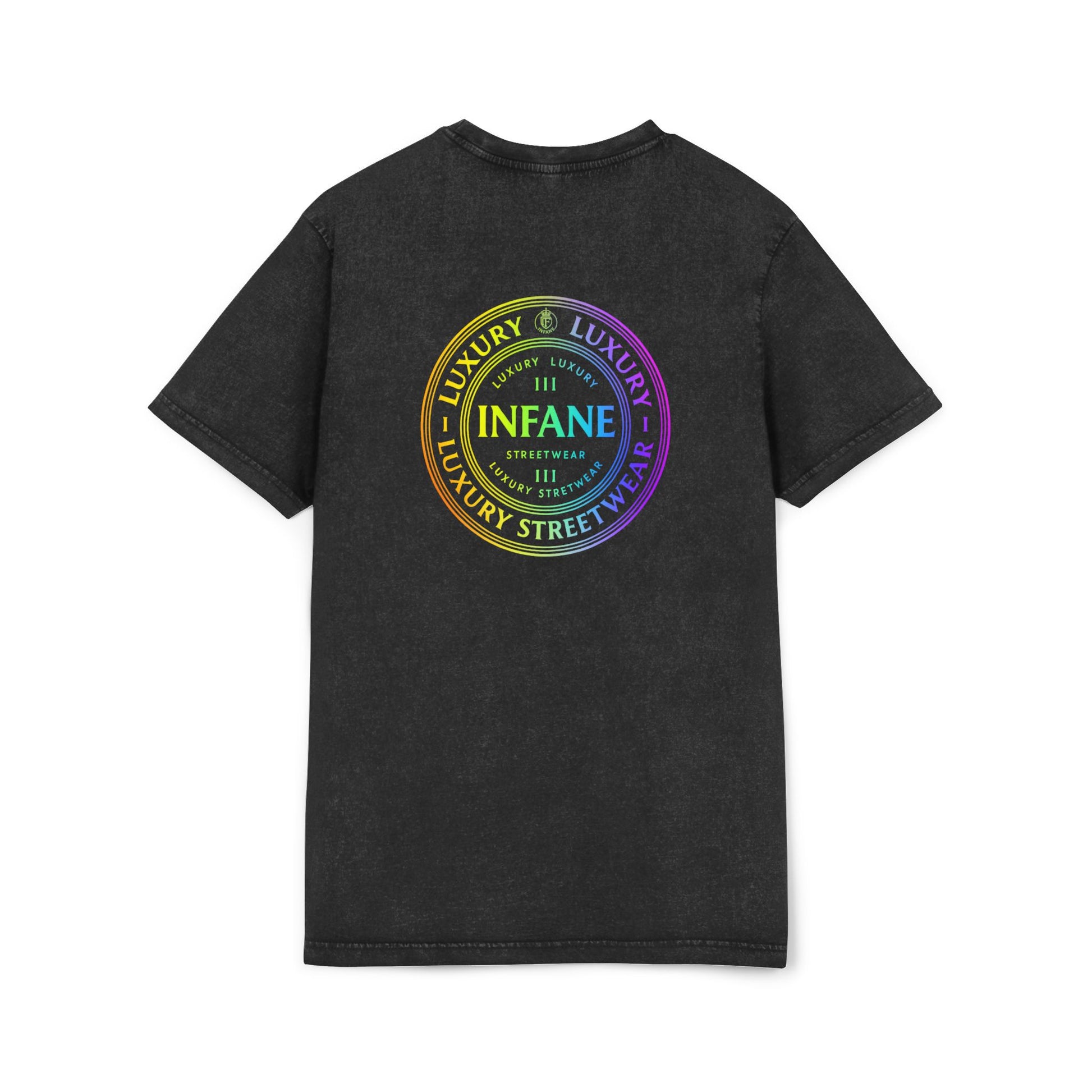 Acid Washed Graphic Colorful Teux