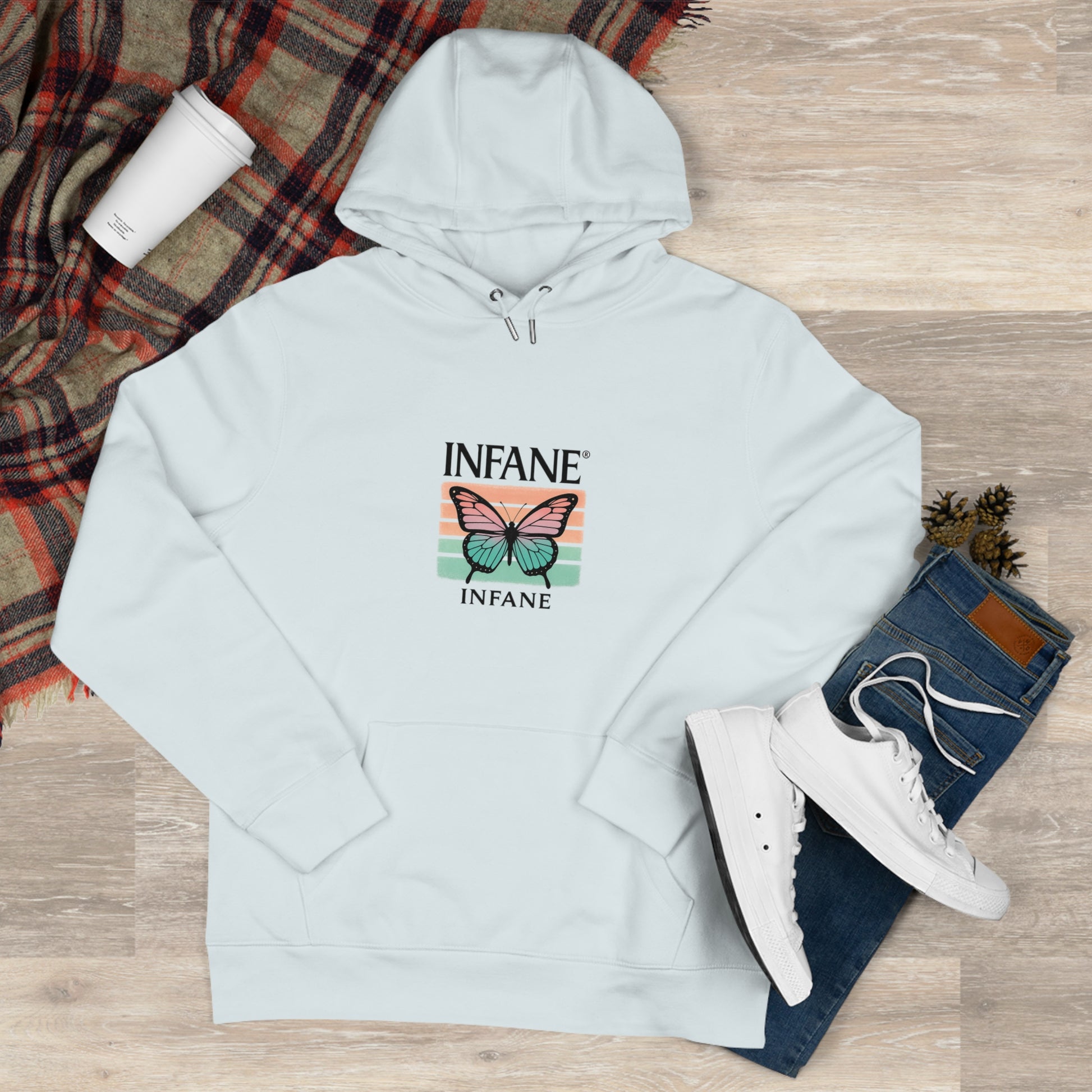 King Butterfly Hooded Sweatshirt - Unisex Hoodie EU