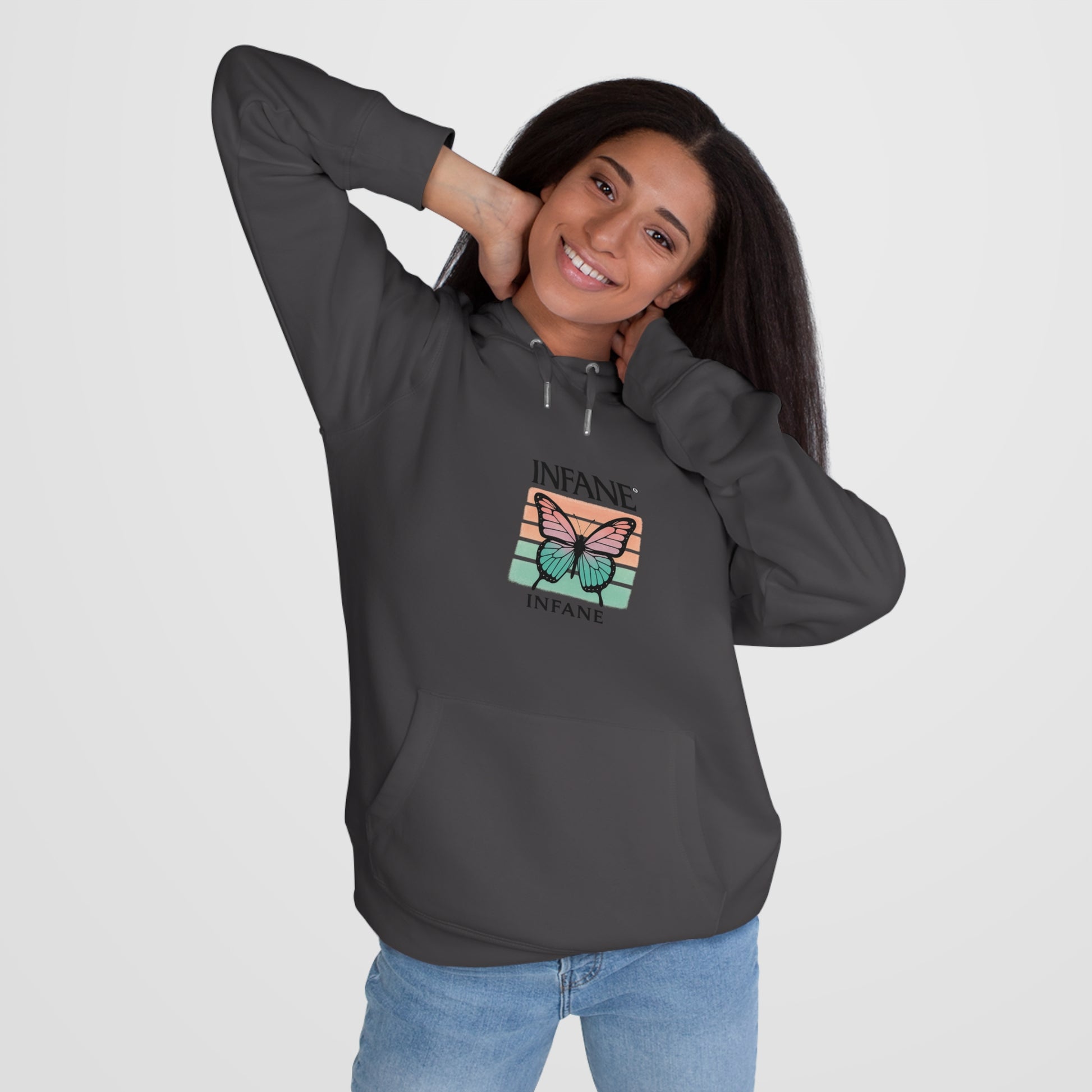 King Butterfly Hooded Sweatshirt - Unisex Hoodie EU