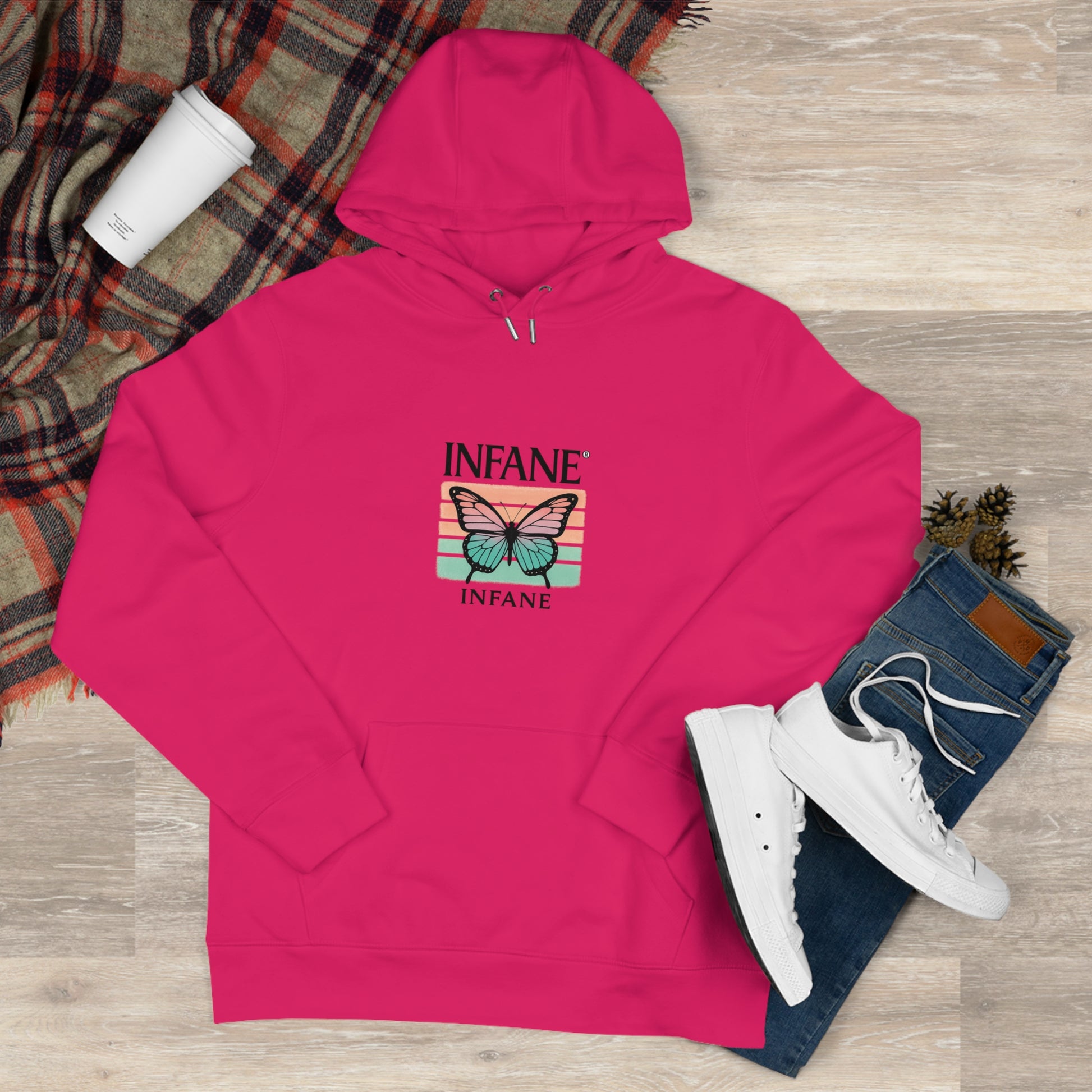King Butterfly Hooded Sweatshirt - Unisex Hoodie EU